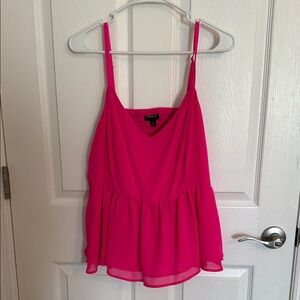 Torrid Hot Pink Peplum Camisole